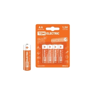 Элемент питания LR6 AA Alkaline 1,5V BP-4 TDM