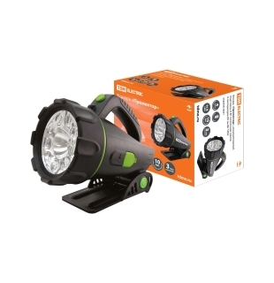 Фонарь "Прожектор", аккумуляторный, подставка, 6 Вт галогенная лампа, 9 светодиодов 80 лм/Вт TDM