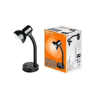 Светильник настольный 220В, 40Вт, Е14, черный  гля