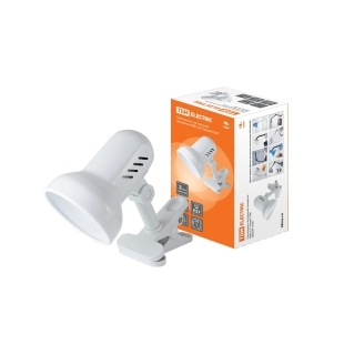 Светильник настольный прищепка 60Вт, E27 белый TDM