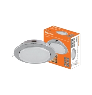 Светильник встраиваемый СВ 01-07 GX70-H5, 220 В, 50 Гц, без рефл., хром, TDM