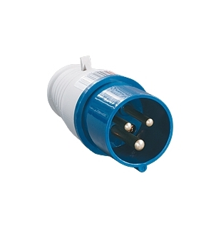 Вилка 013 2Р+РЕ 16А 220В IP44 TDM