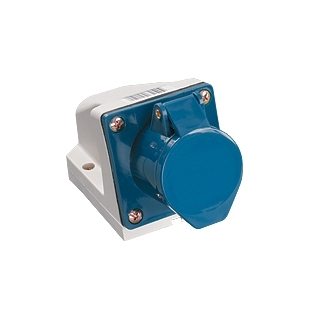 Розетка 113 стационарная 2Р+РЕ 16А 220В IP44 TDM