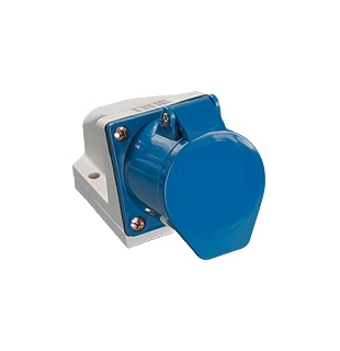 Розетка 123 стационарная 2Р+РЕ 32А 220В IP44 TDM
