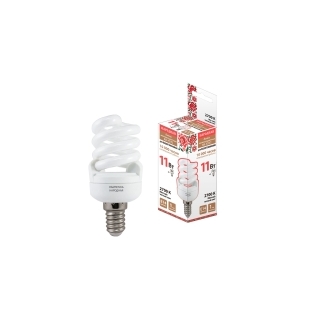 Лампа люминесцентная НЛ-FSТ2-11 Вт-2700 К–Е14 (40х93 мм)