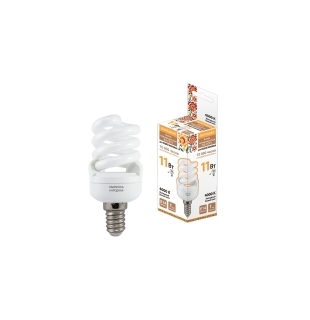 Лампа люминесцентная НЛ-FSТ2-11 Вт-4000 К–Е14 (40х93 мм)