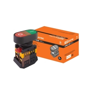 Кнопка APВВ-22N "I-O" d22мм неон/240В 1з+1р TDM