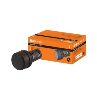 Кнопка SB7-CA25 d22мм 1з+1р черная TDM
