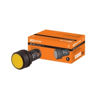 Кнопка SB7-CA55 d22мм 1з+1р желтая TDM