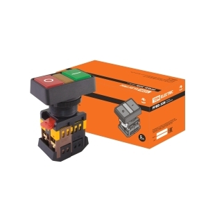 Кнопка РPВВ-30N "I-0" d22мм неон/240В 1з+1р TDM