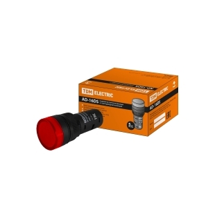 Лампа AD-16DS(LED)матрица d16мм красный 24В AC/DC