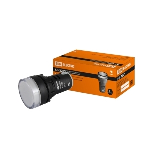 Лампа AD-22DS(LED)матрица d22мм белый 110В AC/DC T