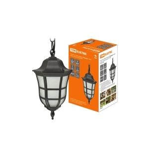 Светильник садово-парковый "Меридиан" 100 Вт, подвес, матовое/черный, Е27, TDM