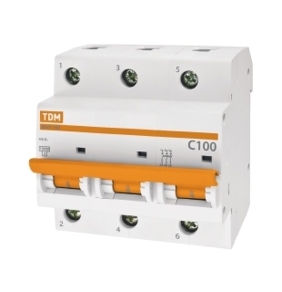 Авт. выкл. ВА47-100 3Р 16А 10кА  х-ка С TDM