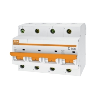 Авт. выкл. ВА47-100 4Р  16А 10кА х-ка D TDM