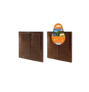 Решетка разъемная с москитной сеткой, коричн. 150х150 TDM