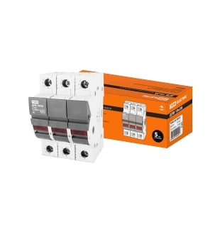 Держатель плавких вставок ДПВ 10х38 3П TDM