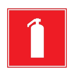 Знак 150*150мм "Огнетушитель"