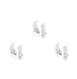 Крепеж-клипса для трубы 20 мм (10шт) - цвет белый TDM