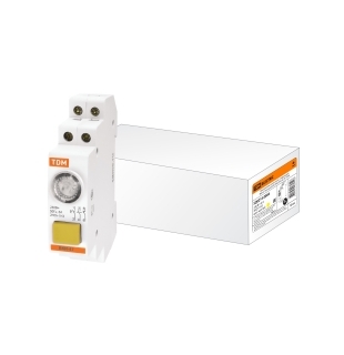 Выключатель кнопочный с индикацией ВКИ-47 желтый LED 2НО,1НЗ AC/DC TDM