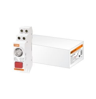 Выключатель кнопочный с индикацией ВКИ-47 красный (LED) 2НО,1НЗ AC/DC TDM