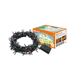 Гирлянда новогодняя  светодиодная, СГ 100 З, 220 В, зеленый шнур, многоцветная, 5 м, 8 режимов  TDM