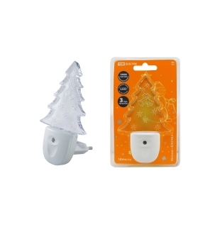 Ночник "Елочка"  с датчиком  света, светодиодный, 0.3 Вт  220 В  TDM