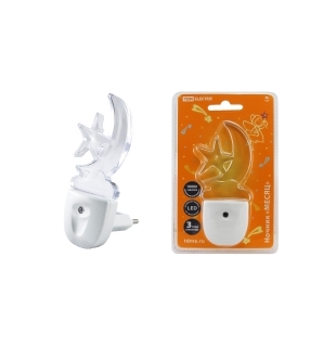 Ночник "Месяц"  с датчиком  света, светодиодный,0.3 Вт  220 В TDM