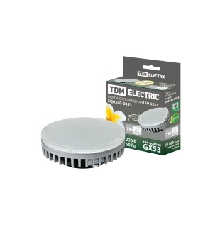 Лампа светодиодная GX53-9 Вт-3000 К TDM