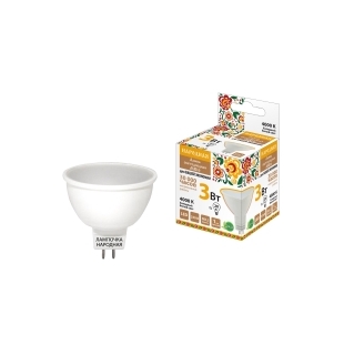Лампа светодиодная MR16-3 Вт-230 В-4000 К–GU5,3 Народная