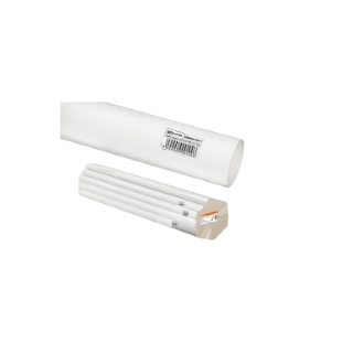 Труба гладкая жесткая ПВХ d 16 (104 м) длина 2 м индивид. штрихкод, белая TDM