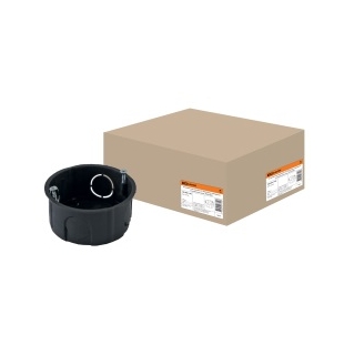 Коробка установочная СП D65х25мм, саморезы, стыковочные узлы, IP20,TDM