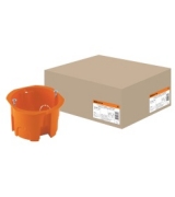 Коробка установочная СП D65х45мм, саморезы, оранжевая, IP20, TDM