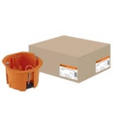 Коробка установочная СП D65х45мм, саморезы, пл. лапки, оранжевая, IP20, TDM