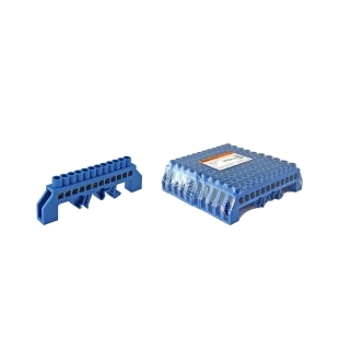 Шина "N" нулевая в изоляторе на DIN-рейку 8x12мм 12 групп TDM