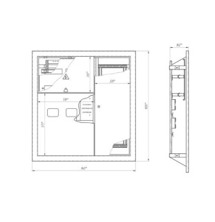 Корпус щита этажного 2 кв. модификация2 (1010х950х160) TDM