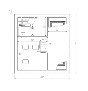 Корпус щита этажного 3 кв. модификация2 (1010х950х160) TDM