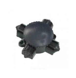 Коробка электромонтажная КЭМ 1-10-4Б D78 мм IP44 открытой проводки 4-х рожковая (карболит)