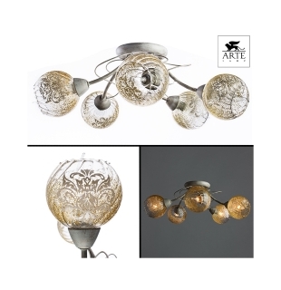 Люстра потолочная Arte Lamp A6347PL-5WG GEMMA Е14 5х40Вт 230В