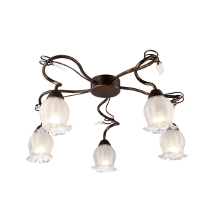 Люстра потолочная ARTE LAMP A7449PL-5BR GLAMORE 5xE14 40W 220V IP20
