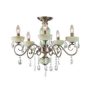 Люстра потолочная Arte Lamp A9592PL-5AB ONYX GREEN Е14 5х40Вт 230В