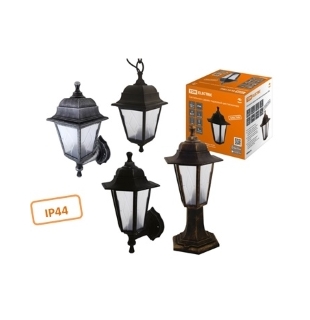 Светильник садово-парковый НТУ 06-60-001 шестигр., стойка, пластик, расс.пластик, черный TDM