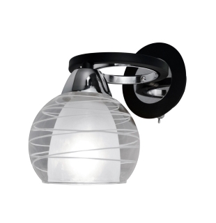 Бра Arte Lamp A1604AP-1BK Ginevra E14 1x40W IP20