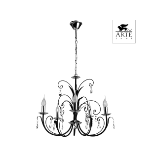 Люстра подвесная ARTE LAMP A1742LM-5BK ROMANA 5xE14 40W