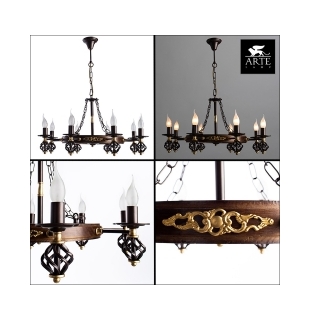 Люстра подвесная Arte Lamp A4550LM-8CK CARTWHEEL Е14 8х40Вт 230В