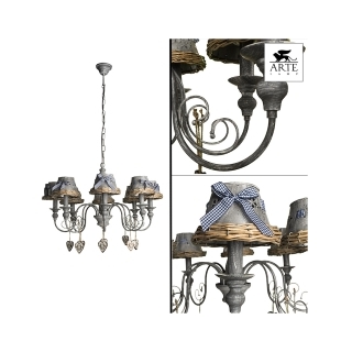 Люстра подвесная Arte Lamp A5290LM-8RI FATTORIA Е14 8х40Вт 230В