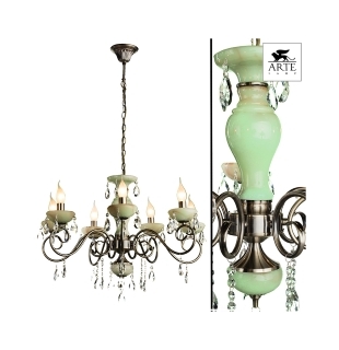 Люстра подвесная Arte Lamp A9592LM-7AB ONYX GREEN Е14 7х40Вт 230В
