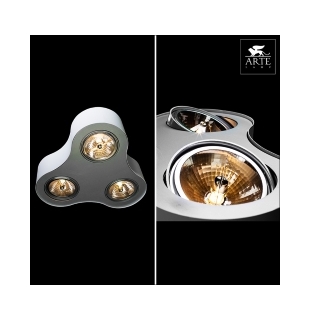 Накладной потолочный спот Arte Lamp A5643PL-3WH CLIFF G53 AR111 1х50W 220V IP20